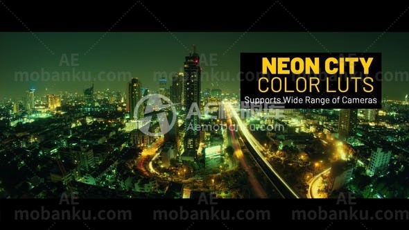 27286霓虹灯城市LUTs预设Neon City LUTs