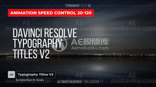 27298创意排版标题动画达芬奇模板Typography Titles V2  DaVinci Resolve