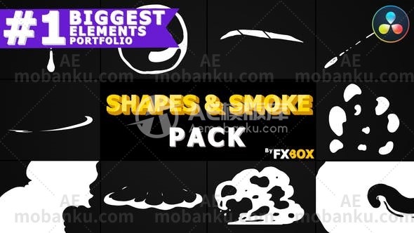 273002D形状和烟雾达芬奇模板2D Shapes And Smoke | DaVinci Resolve