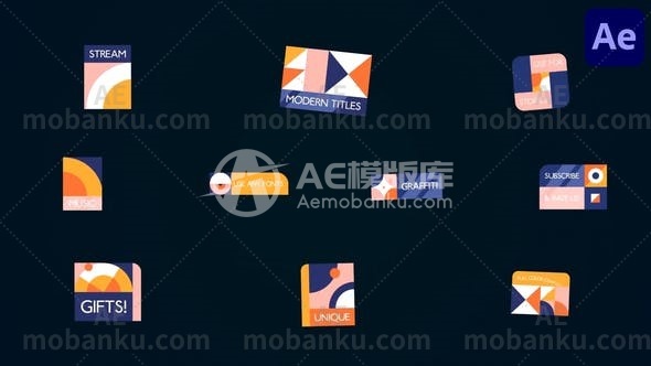 27314现代简单标题动画AE模板Modern Simple Titles | After Effects