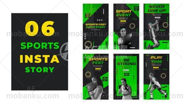 27322体育节Instagram故事AE模板Sports Fest Instagram Story Template