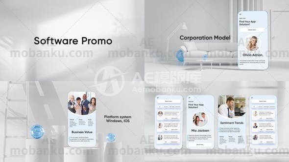 27352手机应用促销AE模板Phone App Promo