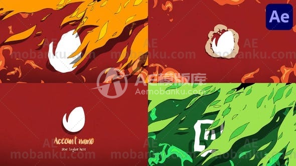 27363卡通消防logo演绎动画AE模板Cartoon Fire Logo Opener for After Effects