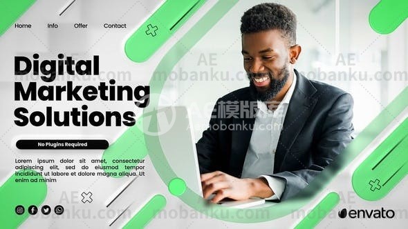 27369数字营销解决方案AE模板Digital Marketing Solutions