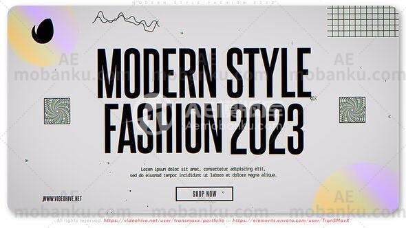 27387现代风格时尚2023AE模板Modern Style Fashion 2023