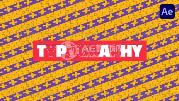 27388文字排版介绍动画AE模板Typography Intro