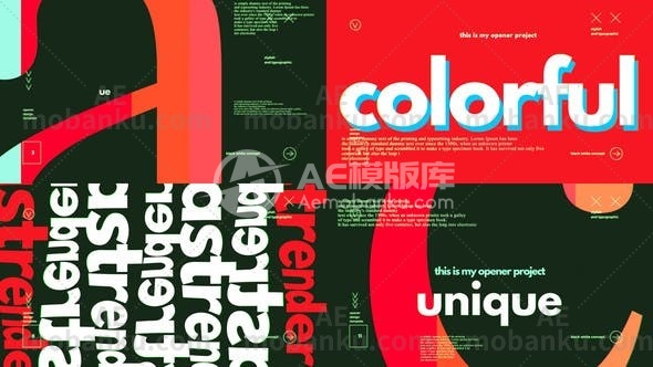 27389文本介绍AE模板Text Intro