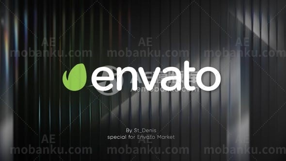 27396玻璃logo演绎动画AE模板Glass Logo Opener