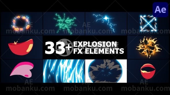 27403创意二维MG动画AE模板Flash FX Elements Pack 02 | After Effects