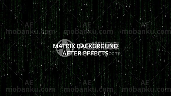 27431矩阵背景动画AE模板Matrix Background AE