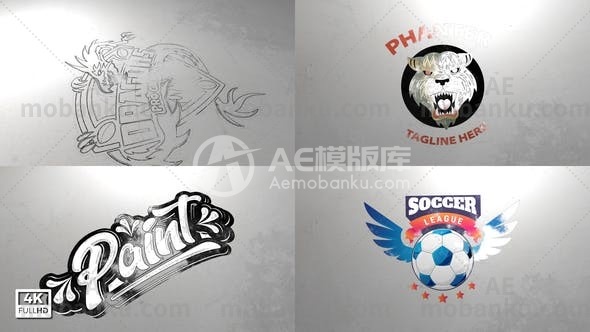 27441水墨标志logo演绎动画AE模版Ink Logo