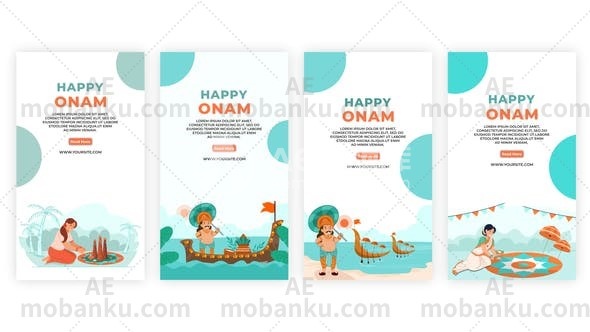 27452节日庆典Instagram故事AE模板Onam Festival Celebration Instagram Story Template