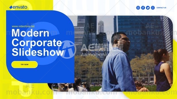 27474公司企业图文展示AE模版Corporate Slideshow