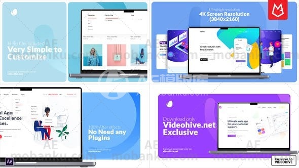 27482网站展示笔记本电脑模型AE模板Website Presentation | Laptop Mockup