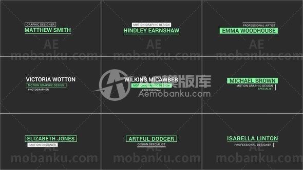 27508文字标题动画AE模版Titles Animation