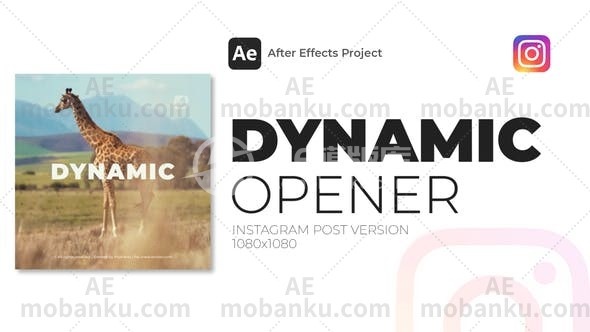 27515动态快闪视频开场AE模板Dynamic Stomp Opener Instagram Post