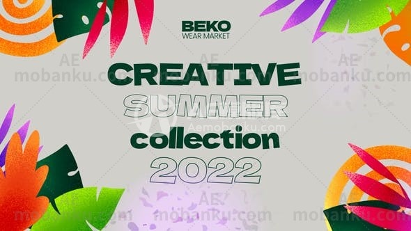 27521彩色夏季系列促销AE模版Colorfull Summer Collection Promo