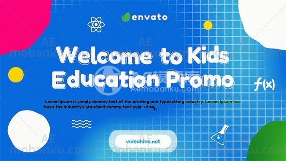 27526彩色儿童教育促销AE模版Colorfull Kids Education Promo