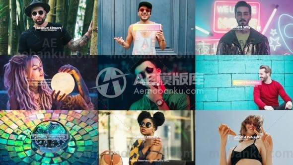 27554创意字幕条动画AE模版Title Lower Thirds