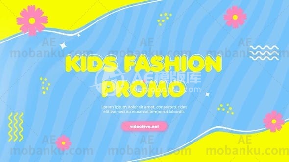 27571迷你儿童风格视频包装AE模版Minimal Kids Fashion Promo