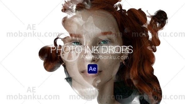 27573照片墨滴动画师AE模版Photo InkDrops Animator