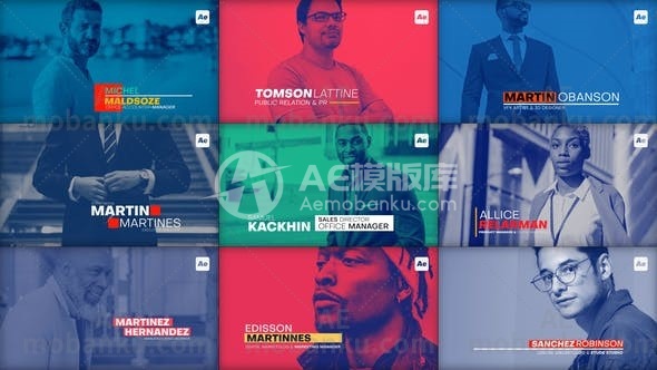 27579简洁字幕条动画AE模版Lower Thirds