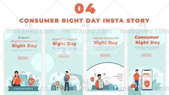 27594消费者权利日Instagram故事AE模版Consumer Right Day Instagram Story