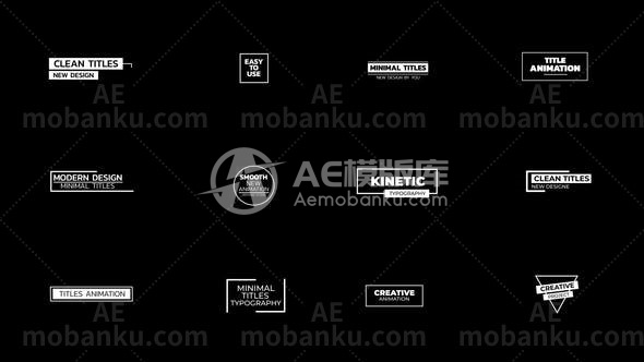 27601迷你文字标题动画AE模版Minimal Titles