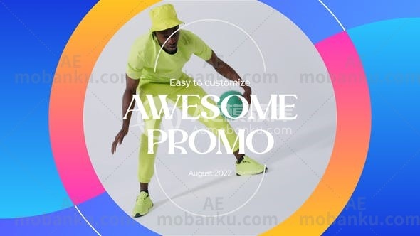 27621彩色促销视频开场动画AE模版Colorful Promo Opener