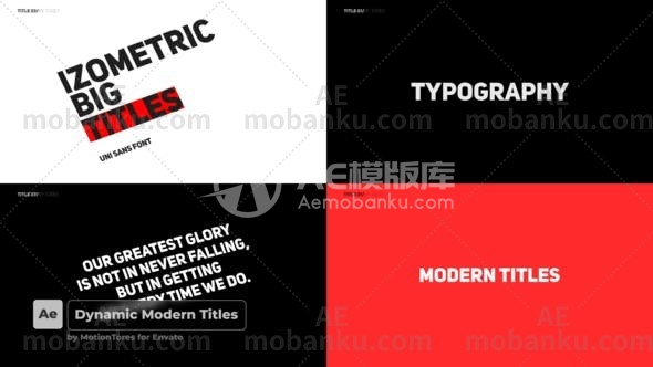 27623动态文字标题动画AE模版Dynamic Titles  After Effects