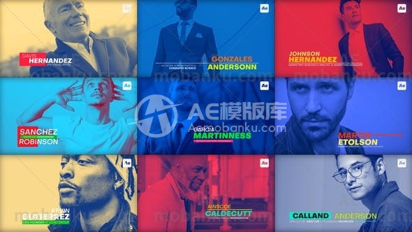 27632创意字幕条动画AE模板LowerThirds