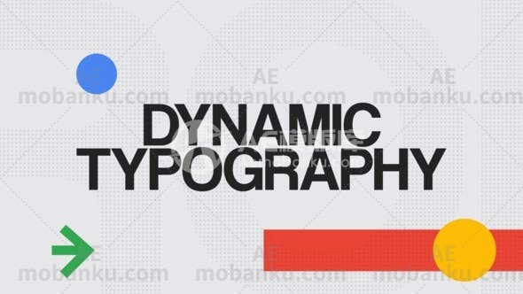 27669动态文字排版动画AE模版Dynamic Typography