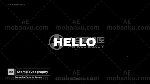 27674快闪文字标题动画AE模版Stomp Typography  After Effects