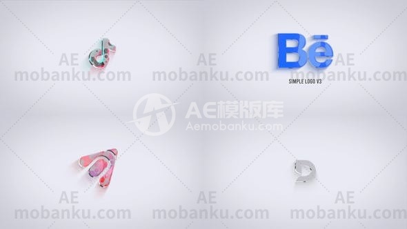 27685简洁logo演绎动画AE模版Simple Logo Reveal V3