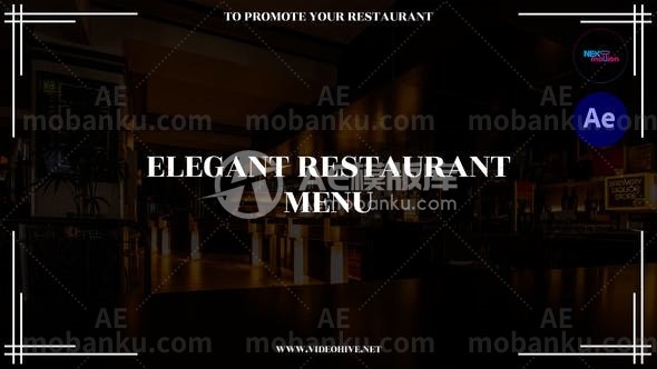 27706创意餐厅菜单视频AE模版Elegant Restaurant Menu