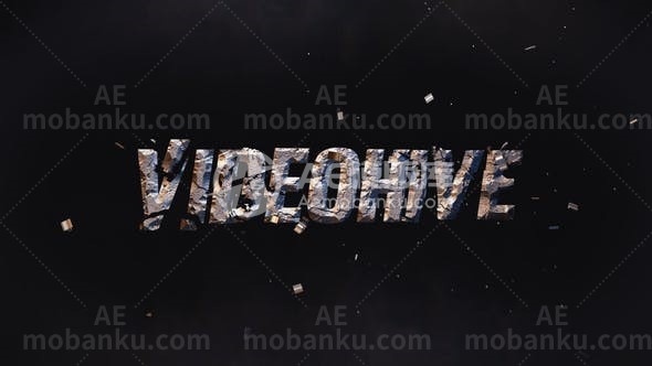 27712创意文字标题动画AE模版Grunge Title