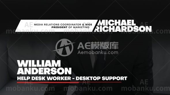 27713字幕条动画AE模版Lower Thirds