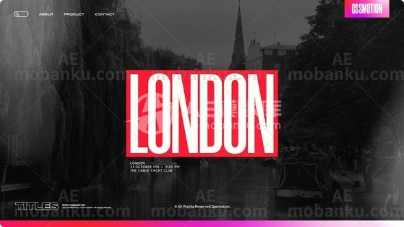 27715期刊标题动画AE模版Journal Titles