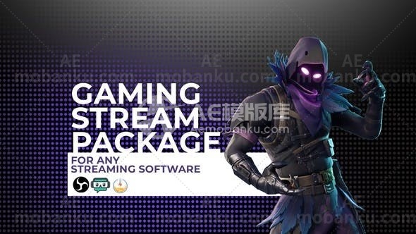 27726游戏视频包装AE模版Gaming Streamer Pack