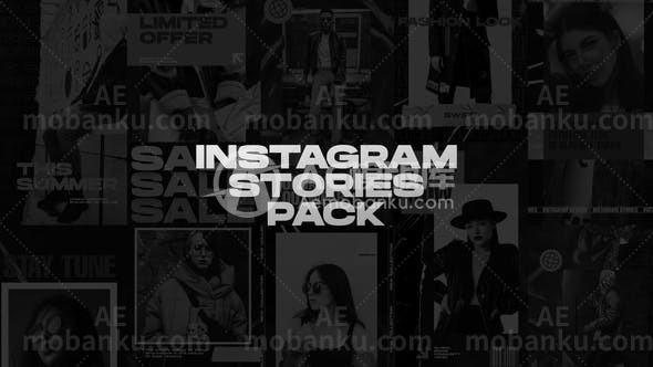 27733Instagram故事包动画AE模版Instagram Stories Pack