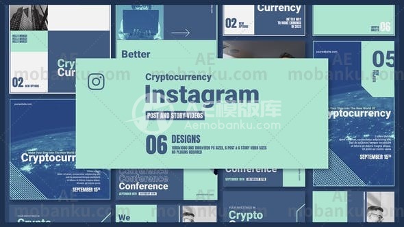 27744加密货币促销Instagram动画AE模版Cryptocurrency Promotion Instagram