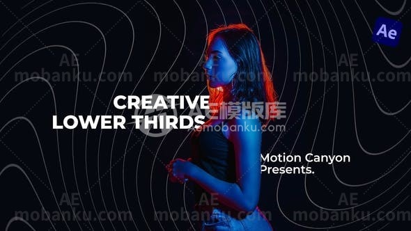 27759创意字幕条动画AE模版Creative Lower Thirds