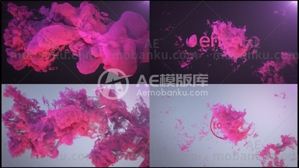 27785彩色烟雾特效AE模版Colored Smoke Reveal