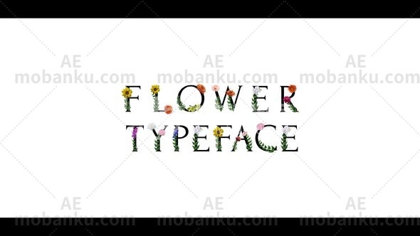 27810花卉字体动画AE模版Flower Typeface | After Effects