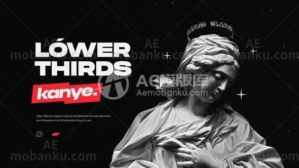 27820创意字幕条动画AE模板Lower Thirds | Text Animation