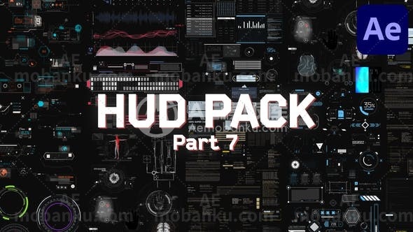 27828HUD界面视频包装AE模版HUD Pack | Part 7