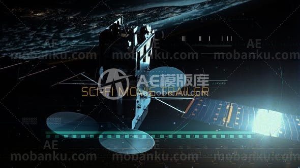27900科幻电影预告片文字特效动画AE模版Sci-Fi Movie Trailer