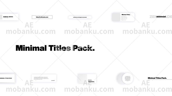 27908迷你文字标题达芬奇模板Minimal Titles for Davinci Resolve