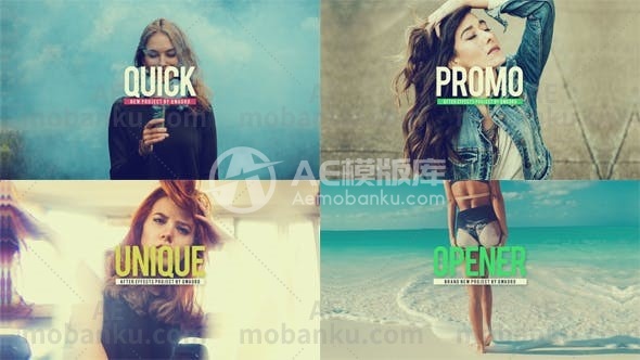 27914创意图文展示动画AE模版Intro Slideshow