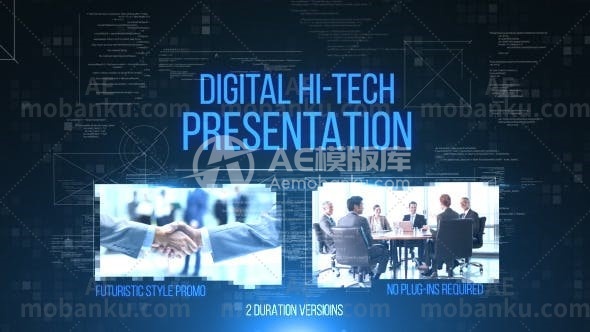 27920数字高科技演示动画AE模版Digital Hi-Tech Presentation